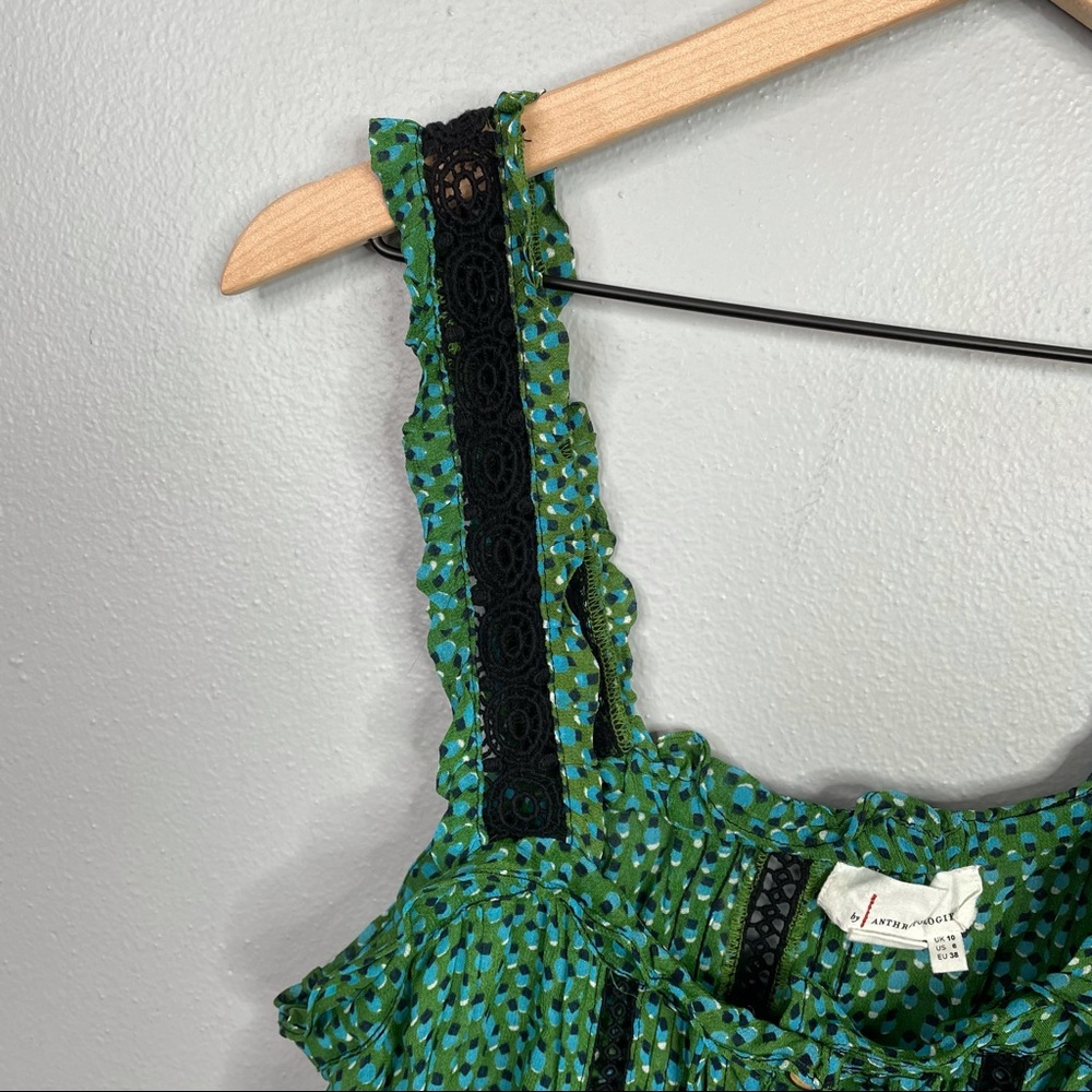 Anthropologie Green and Black Tank Top - Picture 4 of 13